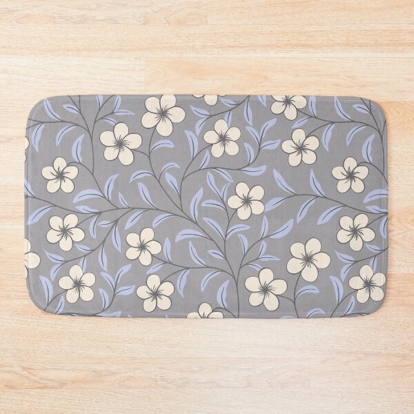 Item preview, Delicate Floral-Cream on Dove Grey designed and sold by artistmaria.