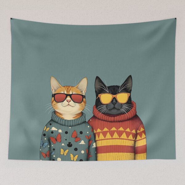 Item preview, cats in sunglasses and sweater designed and sold by Erlin Rudho.