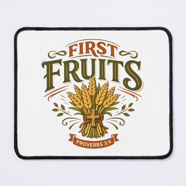 Item preview, First Fruits Christian Wheat – Proverbs 3:9 Bible Verse designed and sold by stylishdzign.
