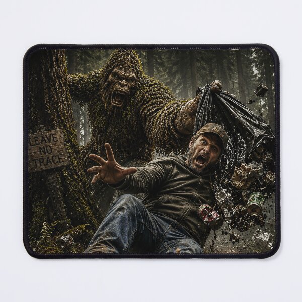 Item preview, CRYPTIDS - Sasquatch - don't litter designed and sold by MetusArt.