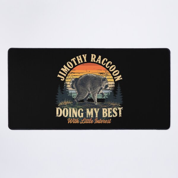 Item preview, Funny Raccoon Doing My Best With Little Interest Retro Sunset designed and sold by Vermanartist.