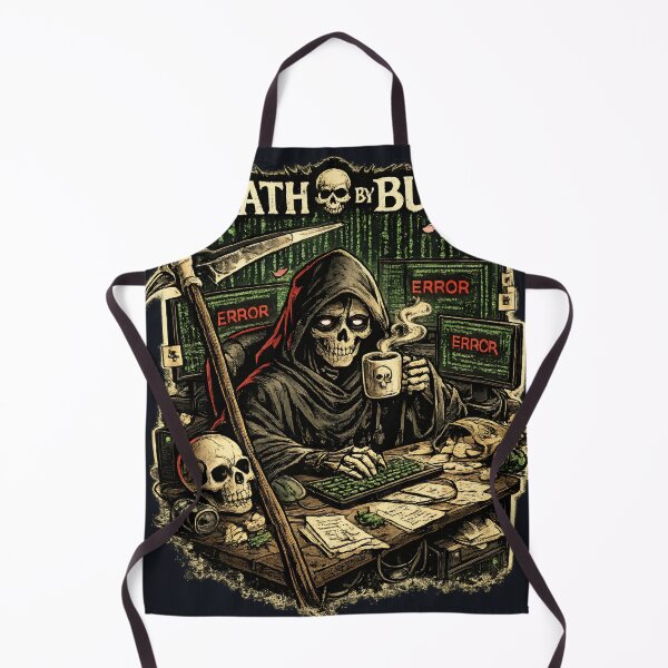 Item preview, Death By Bugs Reaper Programmer – Funny Coding Debugging Developer Gift designed and sold by SanaCreation13.
