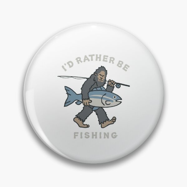 Item preview, I'd Rather Be Fishing Funny Bigfoot Fishing Vintage Retro Design designed and sold by Gbriel3.