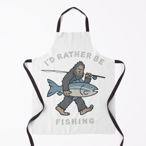 Item preview, I'd Rather Be Fishing Funny Bigfoot Fishing Vintage Retro Design designed and sold by Gbriel3.