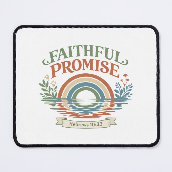 Item preview, Faithful Promise Christian Rainbow – Hebrews 10:23 Bible Verse designed and sold by stylishdzign.