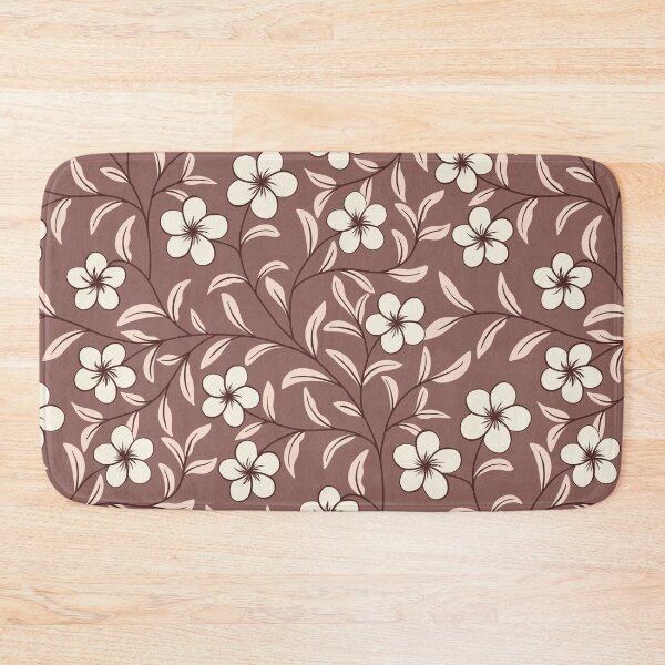 Item preview, Delicate Floral-Cream on Mocha Brown designed and sold by artistmaria.