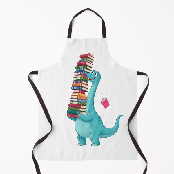 Item preview, Cute Dinosaur Carrying Huge Stack of Books Bookworm Reader Art designed and sold by Pavnud.
