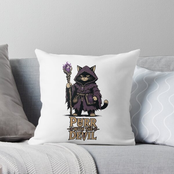 Item preview, Purr With the Devil | Funny Warlock Cat designed and sold by Bisonia.