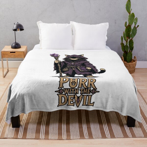 Item preview, Purr With the Devil | Funny Warlock Cat designed and sold by Bisonia.