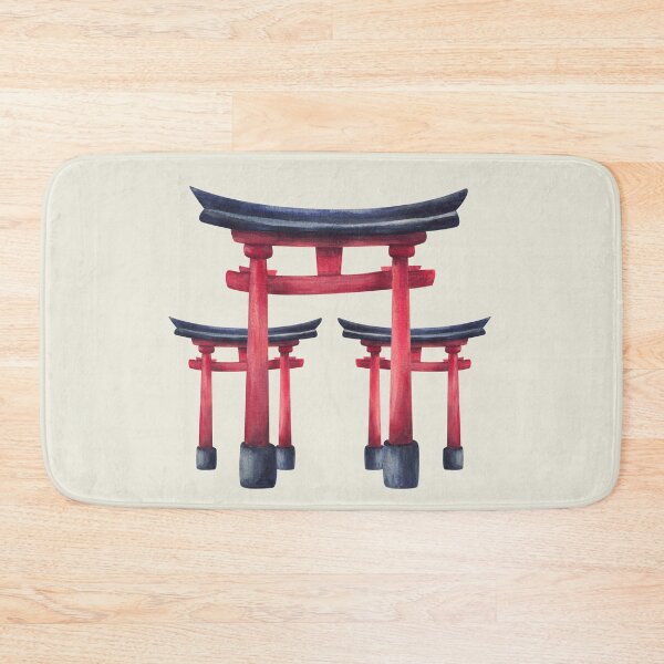 Item preview, Traditional Japanese Torii gate. Hand painted watercolor designed and sold by BartolArt.