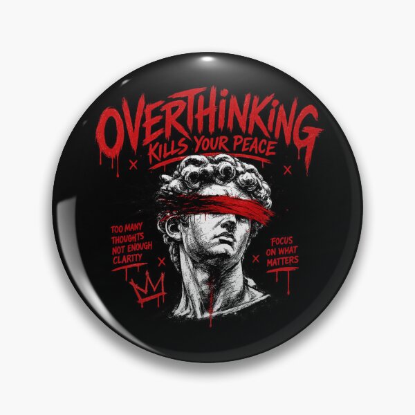 Item preview, Overthinking Kills Your Peace Graffiti Statue | Dark Streetwear Graphic | Mental Health Inspired Gothic Aesthetic designed and sold by ZafTeez.