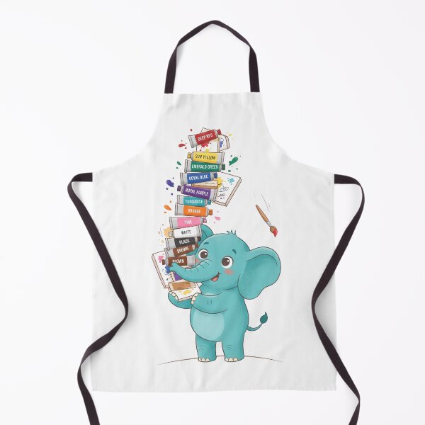 Item preview, Cute Elephant Carrying Stack of Paint Tubes Painter Artist Art designed and sold by Pavnud.