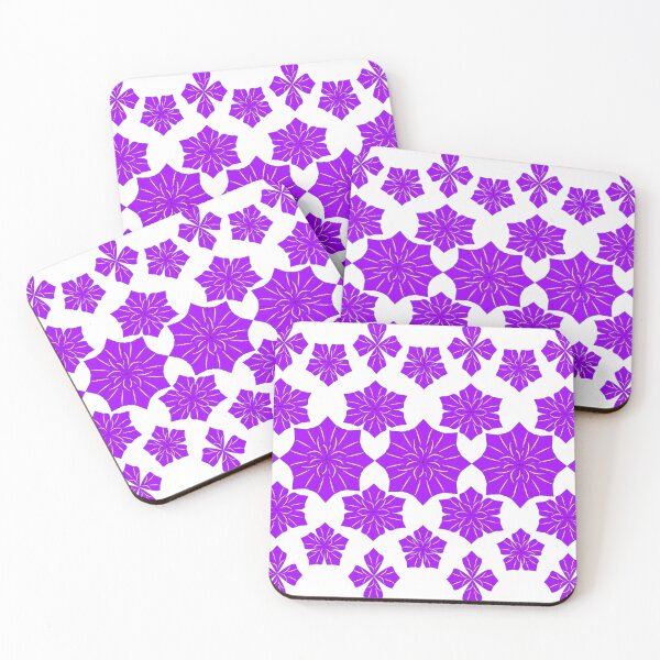 Item preview, Purple Floral Geometric Seamless Pattern with Decorative Flower Motifs Vector Background designed and sold by Ei-Ei.