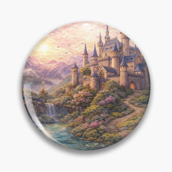 Item preview, Enchanted Castle Among Mountains and Waterfalls designed and sold by ItssMeSammie.