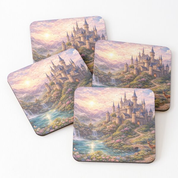 Item preview, Enchanted Castle Among Mountains and Waterfalls designed and sold by ItssMeSammie.