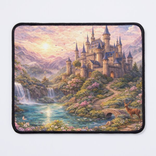 Item preview, Enchanted Castle Among Mountains and Waterfalls designed and sold by ItssMeSammie.