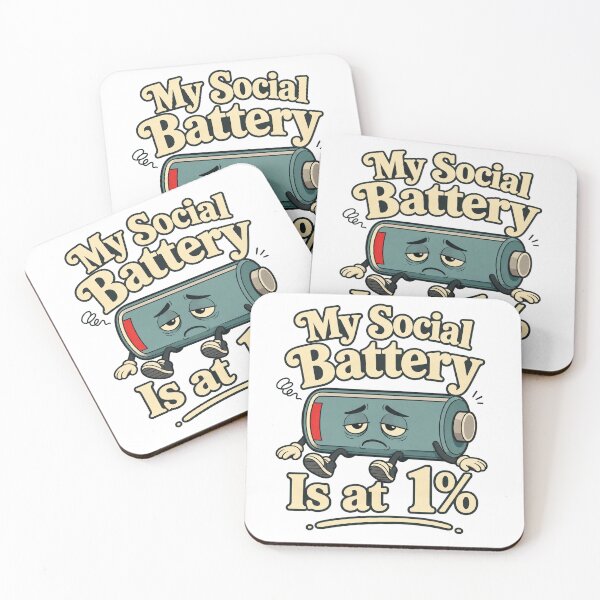 Item preview, My Social Battery Is at 1% designed and sold by Foxglow Studio.