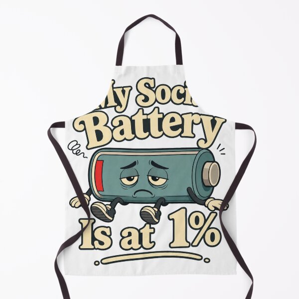 Item preview, My Social Battery Is at 1% designed and sold by Foxglow Studio.
