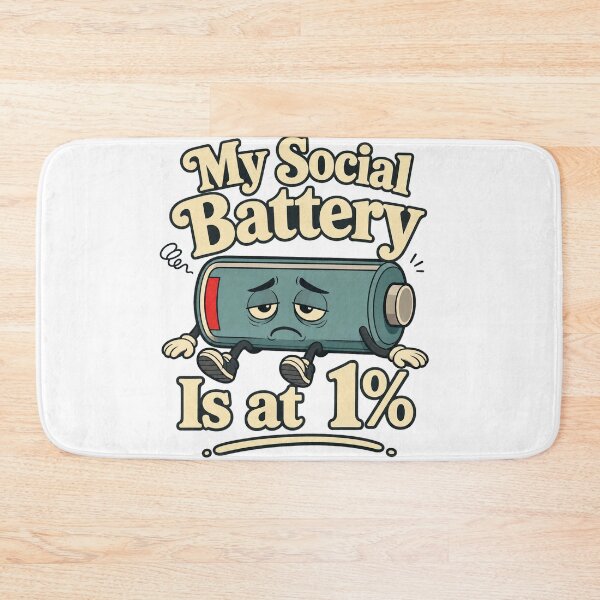 Item preview, My Social Battery Is at 1% designed and sold by Foxglow Studio.
