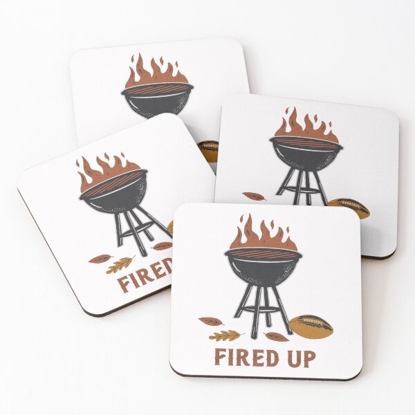 Item preview, Fired Up Funny Football BBQ Grill Vintage Tailgate Design designed and sold by Gbriel3.