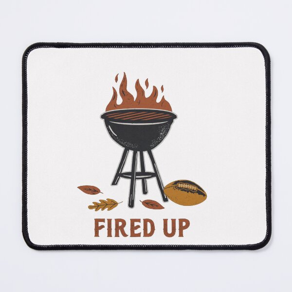 Item preview, Fired Up Funny Football BBQ Grill Vintage Tailgate Design designed and sold by Gbriel3.