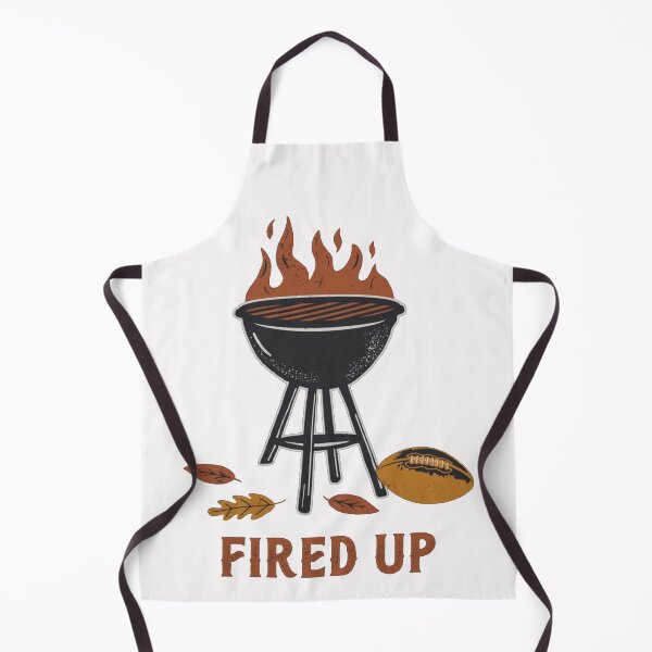 Item preview, Fired Up Funny Football BBQ Grill Vintage Tailgate Design designed and sold by Gbriel3.