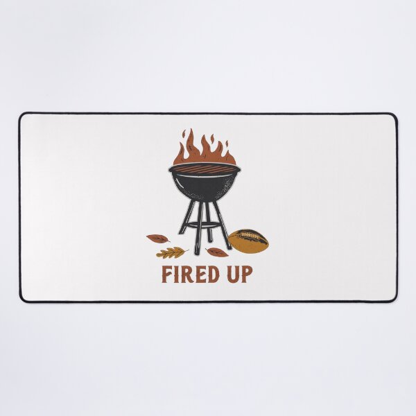 Item preview, Fired Up Funny Football BBQ Grill Vintage Tailgate Design designed and sold by Gbriel3.