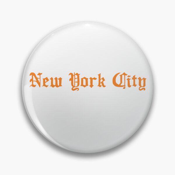 Item preview, New York City in orange gothic designed and sold by Hoods and Boros.