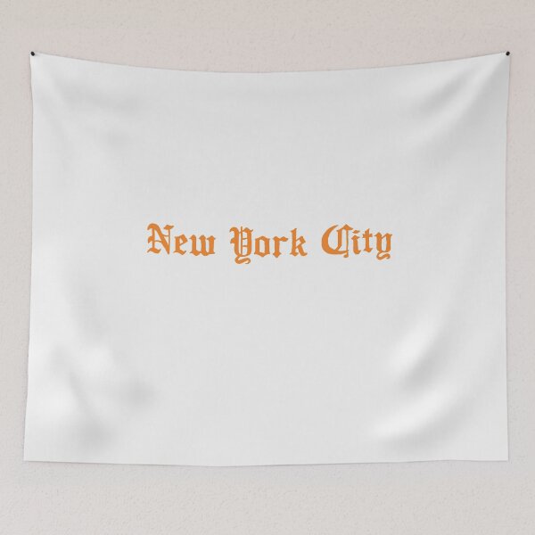 Item preview, New York City in orange gothic designed and sold by Hoods and Boros.
