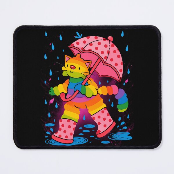 Item preview, Rainbow Cat Walking In Rain designed and sold by EstevaArt.