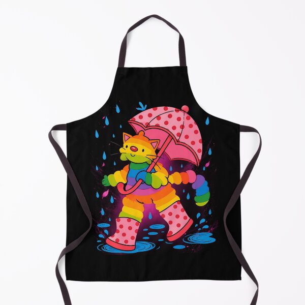 Item preview, Rainbow Cat Walking In Rain designed and sold by EstevaArt.