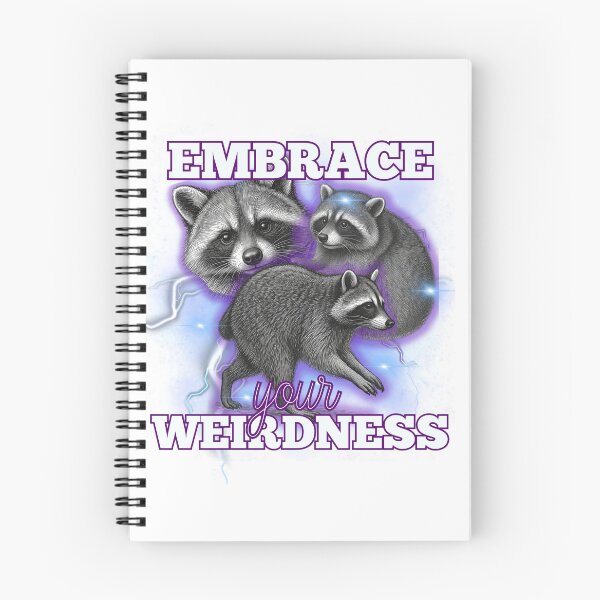Item preview, Embrace Your Weirdness Jimothy Raccoon - Retro 90s Bootleg Meme Weird Jimothy designed and sold by Neurospicy Trolls.