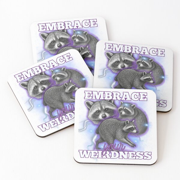 Item preview, Embrace Your Weirdness Jimothy Raccoon - Retro 90s Bootleg Meme Weird Jimothy designed and sold by Neurospicy Trolls.