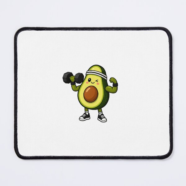 Item preview, Cute Gym Avocado Sticker | Kawaii Fitness Avocado Lifting Weights designed and sold by Ricomin.