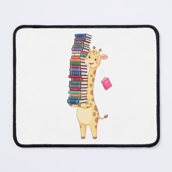 Item preview, Cute Giraffe Carrying Stack of Books Bookworm Reader Art designed and sold by Pavnud.