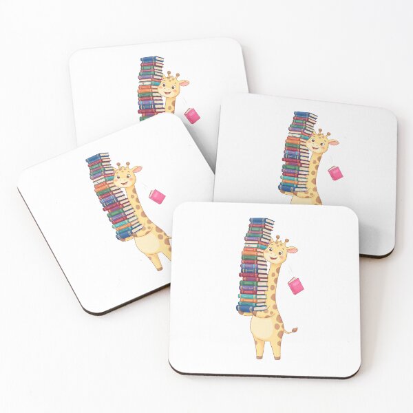 Item preview, Cute Giraffe Carrying Stack of Books Bookworm Reader Art designed and sold by Pavnud.