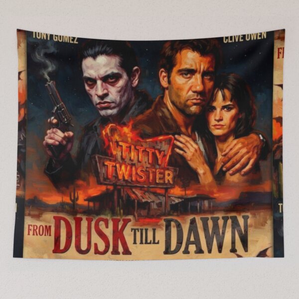 Item preview, From Dusk Till Dawn Cult Action Horror Fine Art Tribute designed and sold by Art's Diner.