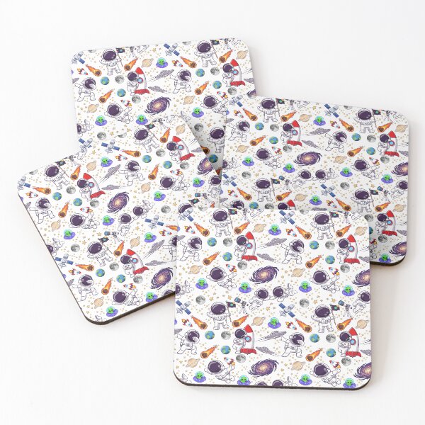 Item preview, Cute Astronaut Space Seamless Pattern designed and sold by ThreadThatSpeak.