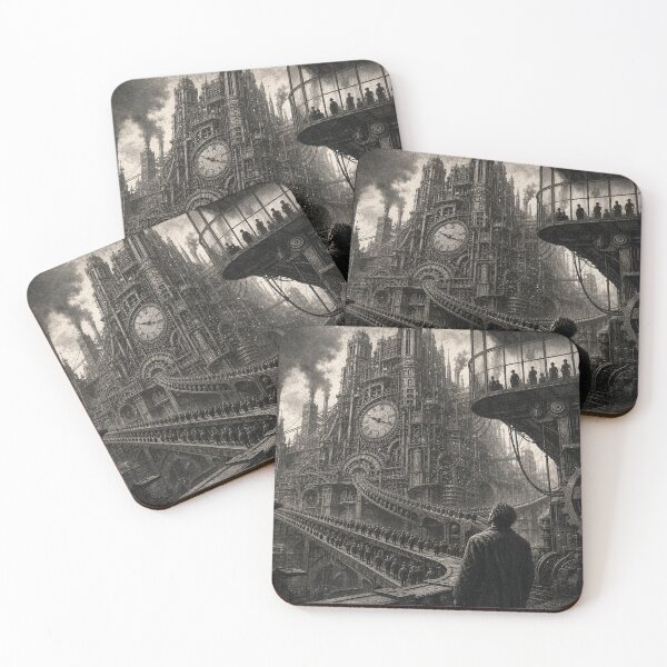 Item preview, 9 to 5 Clockwork Routine | Dystopian Themed Art designed and sold by FadedFrequency.