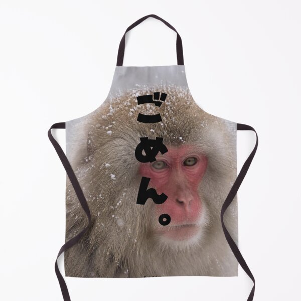 Item preview, Gomen - Sorry | Snow Monkey Winter Scene | Japanese Design designed and sold by JapanMemoir.