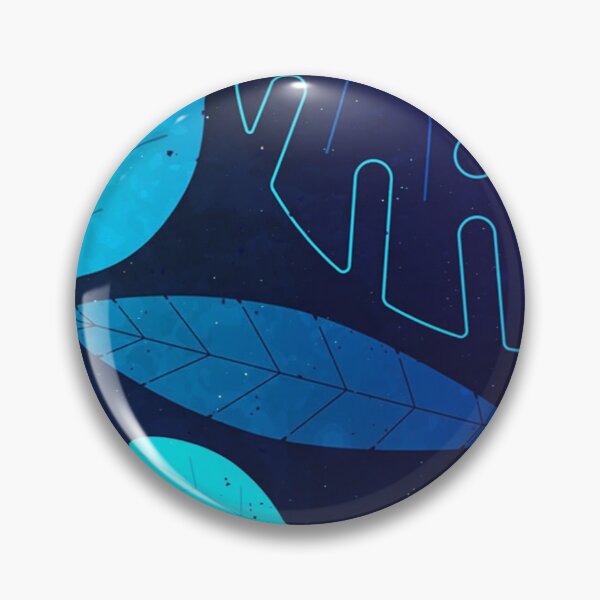 Item preview, Neon Blue Tropical Leaves Glowing Monstera Botanical Pattern designed and sold by LYAN-STORE.