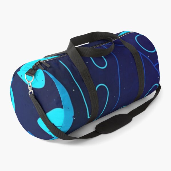 Item preview, Neon Blue Tropical Leaves Glowing Monstera Botanical Pattern designed and sold by LYAN-STORE.