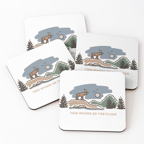 Item preview, This Moose Be the Place – Funny Moose Nature Pun Camping & Wilderness Design designed and sold by Gbriel3.