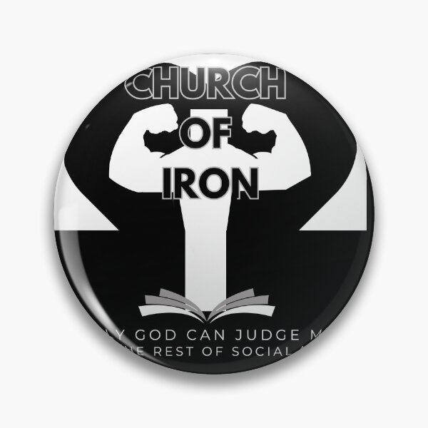 Item preview, Church of Iron - fake church fitness gym shirt designed and sold by We hate everything.
