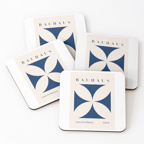 Item preview, Bauhaus Exhibition 1919 Navy Blue Geometric Poster designed and sold by theamouspenk.