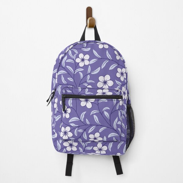 Item preview, Delicate Floral-Soft White on Periwinkle Purple designed and sold by artistmaria.