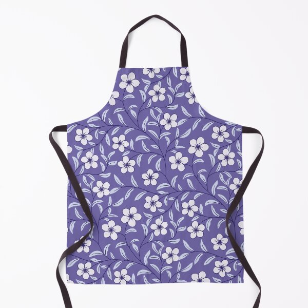 Item preview, Delicate Floral-Soft White on Periwinkle Purple designed and sold by artistmaria.