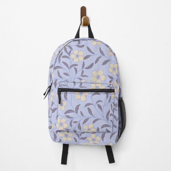 Item preview, Delicate Floral-Soft Yellow on Cornflower Blue designed and sold by artistmaria.