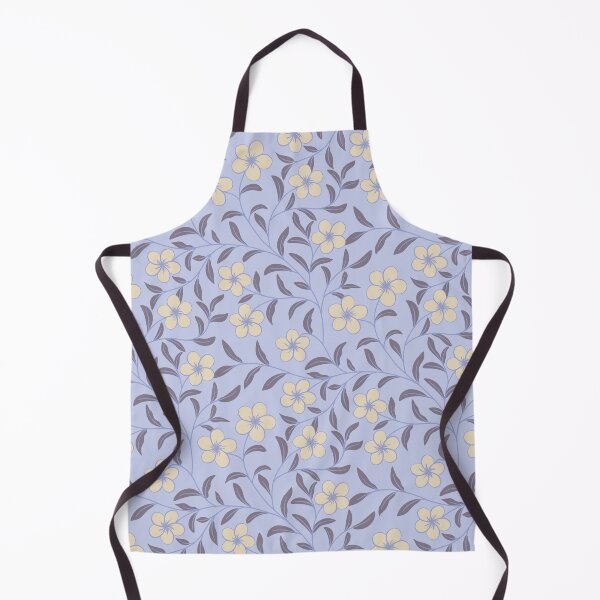 Item preview, Delicate Floral-Soft Yellow on Cornflower Blue designed and sold by artistmaria.