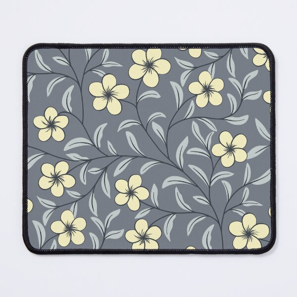 Item preview, Delicate Floral-Soft Yellow on Slate Blue designed and sold by artistmaria.